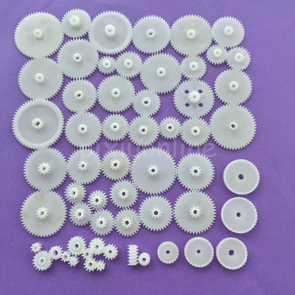 58pcs/bag J293Y Plastic 0.5 Module Gears White Micro DC Motor Toys Gears DIY Combination Parts
58pcs/bag J293Y Plastic 0.5 Module Gears White Micro DC Motor Toys Gears DIY Combination Parts