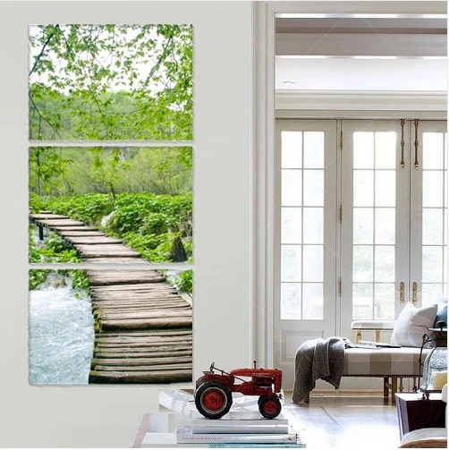 3 Piece Canvas Art Sets Creek and Bridge Painting NatureLandscape Modern Wall Painting Forest Green Tree Picture
3 Piece Canvas Art Sets Creek and Bridge Painting NatureLandscape Modern Wall Painting Forest Green Tree Picture