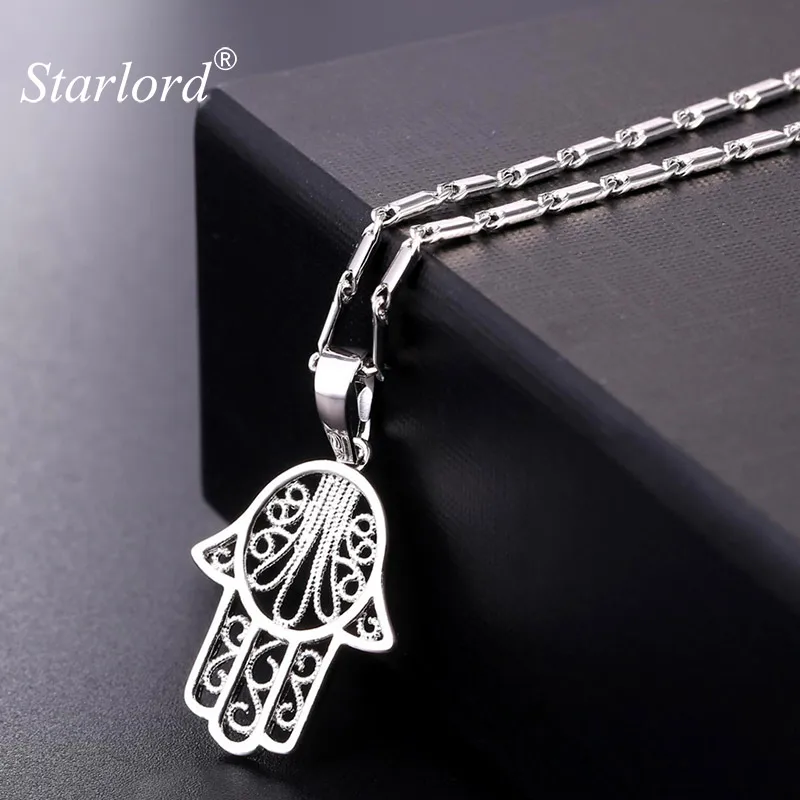 New Hamsa Hand Necklaces & Pendants Gold/Silver Color Arabic Hand of Fatima Lucky Gift Crystal Jewelry Necklace P2491
New Hamsa Hand Necklaces & Pendants Gold/Silver Color Arabic Hand of Fatima Lucky Gift Crystal Jewelry Necklace P2491