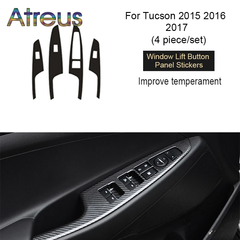 Atreus 1set 3D Carbon Fiber Car Stickers For Hyundai Tucson 2017 2016 2015 Interior Door Lift Panel Trim Covers Accessories
Atreus 1set 3D Carbon Fiber Car Stickers For Hyundai Tucson 2017 2016 2015 Interior Door Lift Panel Trim Covers Accessories