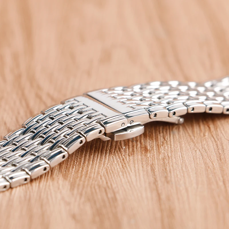 20mm 22mm Silver/Golden/Rose Golden Stainless Steel Watch Band for Business Wristwatch Replacement Intensive Weaved Metal Bangle
20mm 22mm Silver/Golden/Rose Golden Stainless Steel Watch Band for Business Wristwatch Replacement Intensive Weaved Metal Bangle