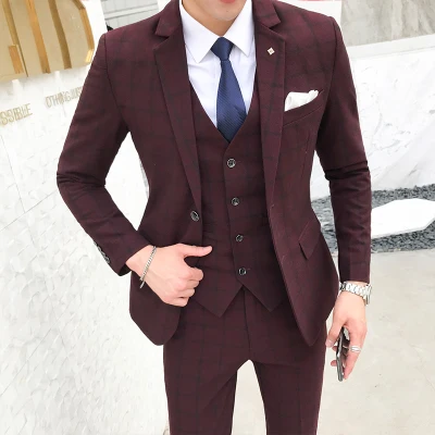 2018 Mens Suits With Pants 3 Pieces Suit Vest Orange Gey Retro Plaid Slim Fit Formal Wedding Dress Tuxedo Suits Plus Size 5XL
2018 Mens Suits With Pants 3 Pieces Suit Vest Orange Gey Retro Plaid Slim Fit Formal Wedding Dress Tuxedo Suits Plus Size 5XL