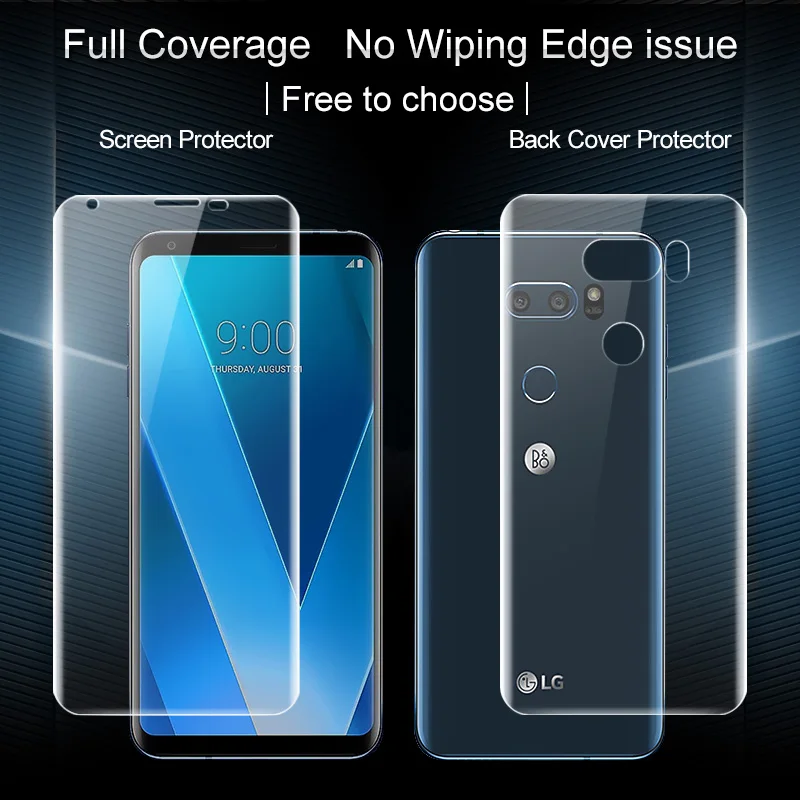 2 шт. полное покрытие для LG V30 полная защита экрана и задняя крышка Imak пленка + PLUS
