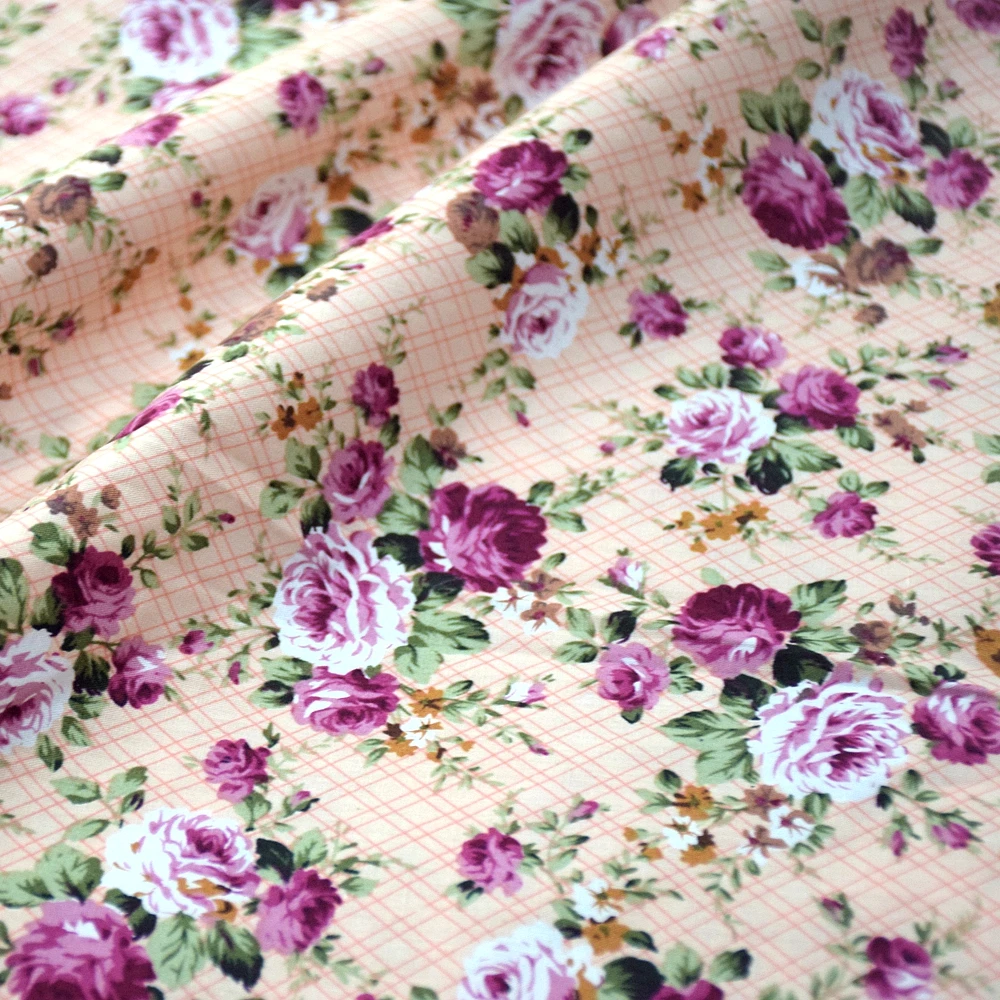 New arrive 100% Cotton Fabric pink Rose Flowers Printed Cotton Fabric For DIY Sewing 10
New arrive 100% Cotton Fabric pink Rose Flowers Printed Cotton Fabric For DIY Sewing 10