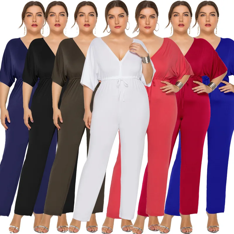 Women's jumpsuits & rompers causal sexy V-neck plus size with sashes jumpers European and American style
Women's jumpsuits & rompers causal sexy V-neck plus size with sashes jumpers European and American style