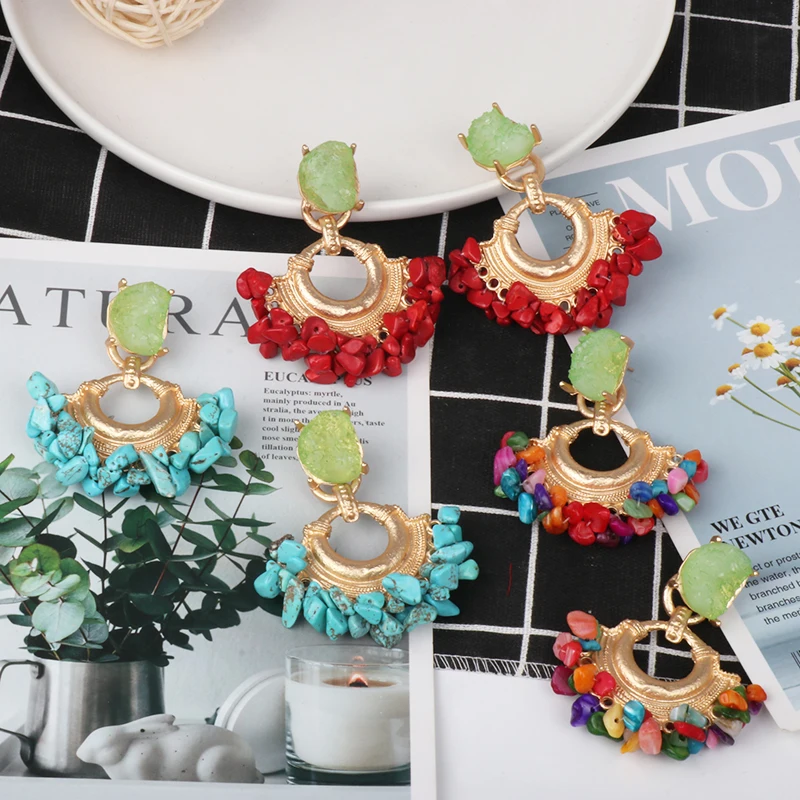 FASHIONSNOOPS ZA New Design Metal Resin Pendant Earrings Fashion Jewelry Bohemian Dangle Drop Earrings For Women Girls 2022
FASHIONSNOOPS ZA New Design Metal Resin Pendant Earrings Fashion Jewelry Bohemian Dangle Drop Earrings For Women Girls 2022