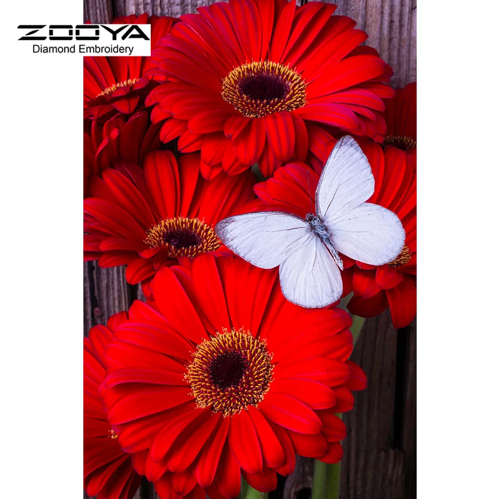 ZOOYA Diamond Painting Red Flower Butterfly Rhinestone Cross Stitch Square Diamond Embroidery Sets Home Decoration Gifts F1081
ZOOYA Diamond Painting Red Flower Butterfly Rhinestone Cross Stitch Square Diamond Embroidery Sets Home Decoration Gifts F1081