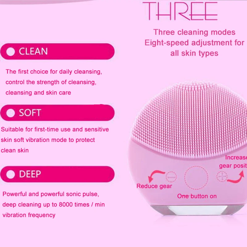 Electric Cleanser USB Interface Waterproofing Strong Driving Force No Hurt Skin Ultrasonic Vibration Electric Cleanser
Electric Cleanser USB Interface Waterproofing Strong Driving Force No Hurt Skin Ultrasonic Vibration Electric Cleanser