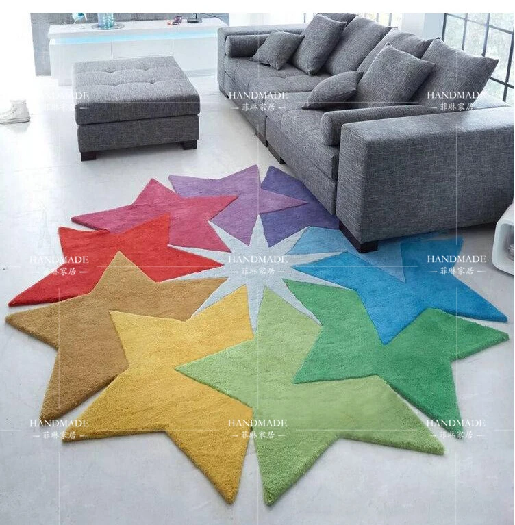 Colored stars and creative personality irregular shaped coffee table mats bedroom living room sofa bed thick carpet
Colored stars and creative personality irregular shaped coffee table mats bedroom living room sofa bed thick carpet