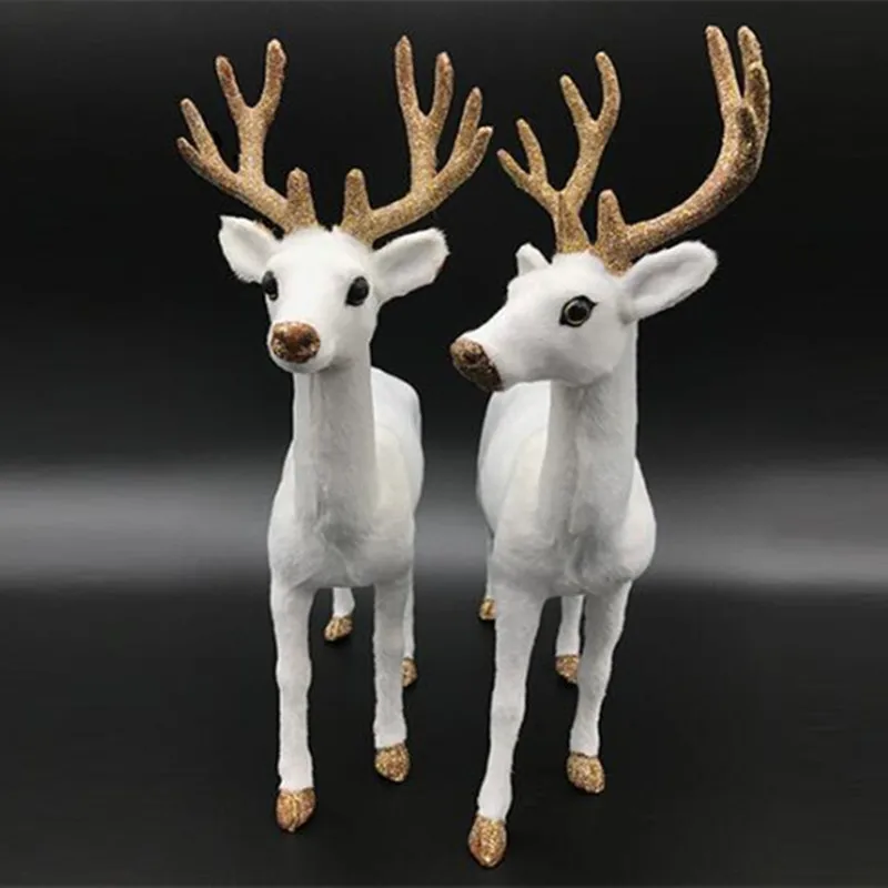 ZILIN Simulated White Deer Beautiful White Deer Christmas Decoration Deer 2 sizes sold as a pair
ZILIN Simulated White Deer Beautiful White Deer Christmas Decoration Deer 2 sizes sold as a pair