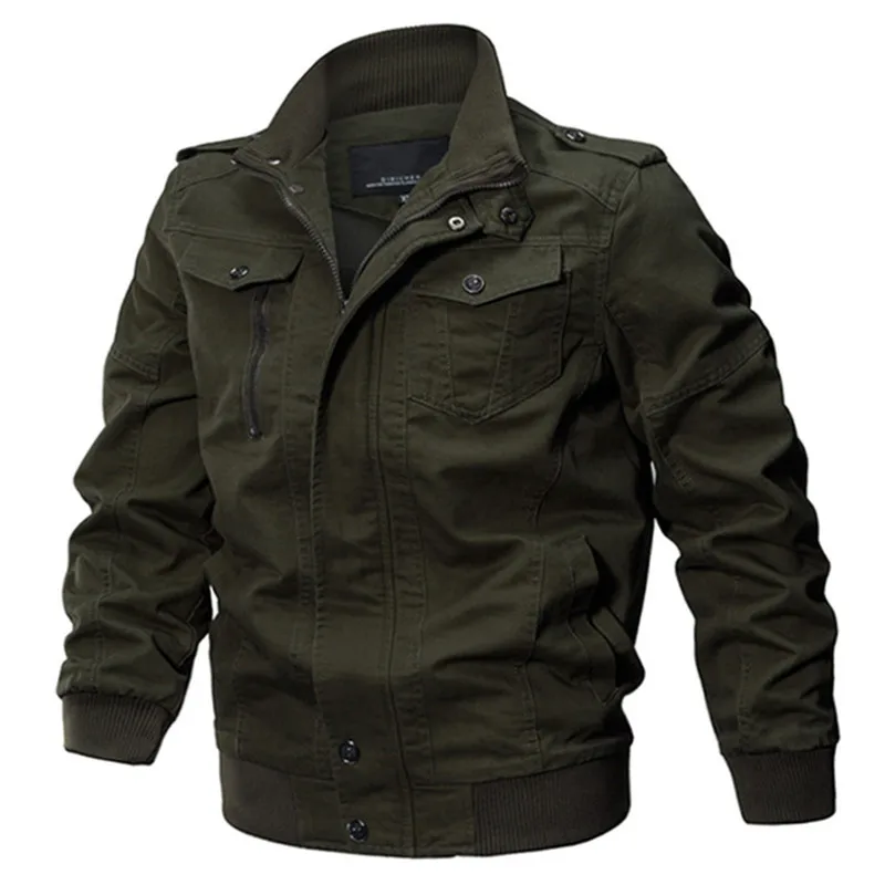 Military Jacket Spring Autumn Men Cotton Bomber coat mens Army Pilot jacket Male Epaulette zipper outerwear Brand clothing 6XL
Military Jacket Spring Autumn Men Cotton Bomber coat mens Army Pilot jacket Male Epaulette zipper outerwear Brand clothing 6XL