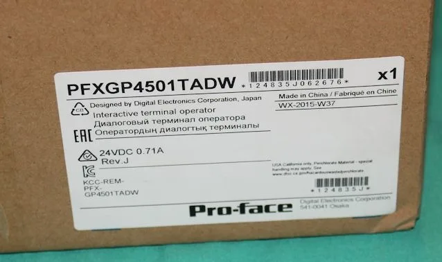 GP-4501TW PFXGP4501TADW Pro-face HMI DC24V 10.4 inch touch screen Ethernet New Original
GP-4501TW PFXGP4501TADW Pro-face HMI DC24V 10.4 inch touch screen Ethernet New Original