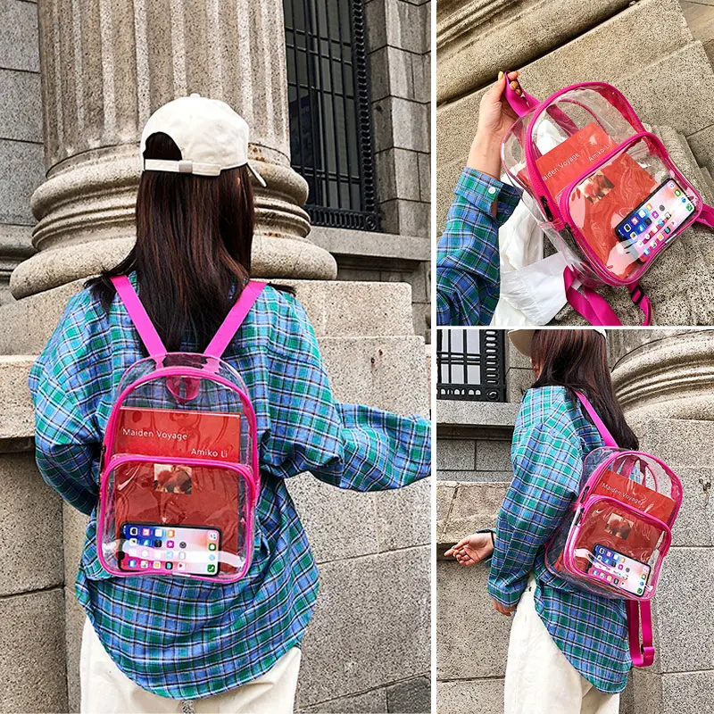 Scione Waterproof Transparent School Backpack Student Safety Travel PVC Bagpack Leisure Fashion Daily Beach Summer Shoulder Bags
Scione Waterproof Transparent School Backpack Student Safety Travel PVC Bagpack Leisure Fashion Daily Beach Summer Shoulder Bags