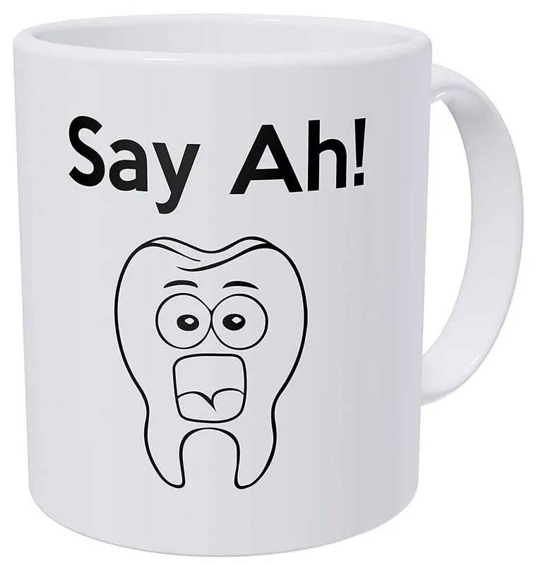 Funny Say Ah! Dental, Dentist, Tooth 11 Ounces Funny Coffee Mug Fashion Teacups for Festival Gifts to Friends and Colleagues
Funny Say Ah! Dental, Dentist, Tooth 11 Ounces Funny Coffee Mug Fashion Teacups for Festival Gifts to Friends and Colleagues