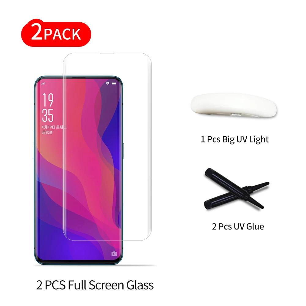 Liquid UV Full Glue Tempered Glass Film for OPPO Find X Full Screen Coverage 3D UV Light Nano Liquid Sceen Protector Film
Liquid UV Full Glue Tempered Glass Film for OPPO Find X Full Screen Coverage 3D UV Light Nano Liquid Sceen Protector Film
