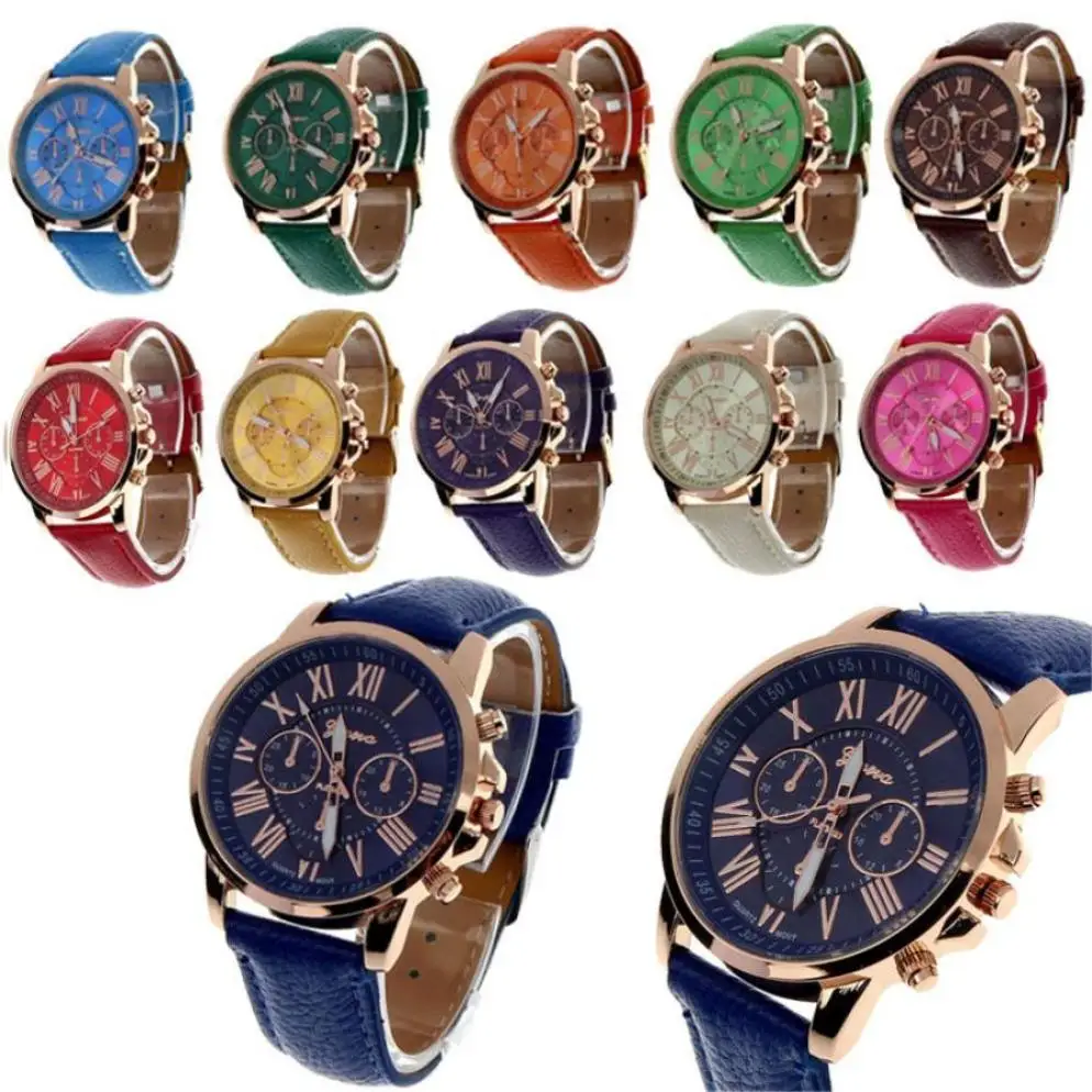 Timezone #501 Geneva Brand Watches Women Casual Roman Numeral Watch For Women PU Leather Quartz Wrist Watch Relogio Gold Clock
Timezone #501 Geneva Brand Watches Women Casual Roman Numeral Watch For Women PU Leather Quartz Wrist Watch Relogio Gold Clock