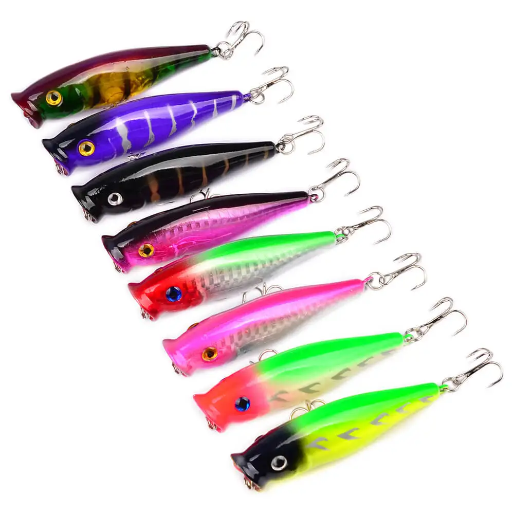8pcs 7.5cm/8.2g 3D Popper Lures Fishing Artificial Baits Plastic Crank Bass Bait Swimbait Wobbler Lures with 6# Hooks Sea Ice
8pcs 7.5cm/8.2g 3D Popper Lures Fishing Artificial Baits Plastic Crank Bass Bait Swimbait Wobbler Lures with 6# Hooks Sea Ice