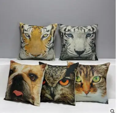 3D printed real animal cushion cover wild life throw pillowcase decorative pillow cover tiger/owl/lepord/dog
3D printed real animal cushion cover wild life throw pillowcase decorative pillow cover tiger/owl/lepord/dog