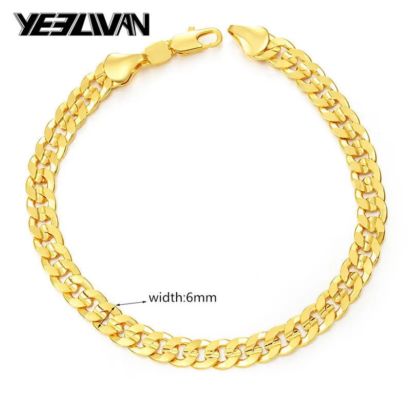 New Women's Men's Bracelet Cuban link Chain Bracelets Gold Color Rock Style 8 inch Bracelets Fashion Wholesale Jewelry for Men
New Women's Men's Bracelet Cuban link Chain Bracelets Gold Color Rock Style 8 inch Bracelets Fashion Wholesale Jewelry for Men