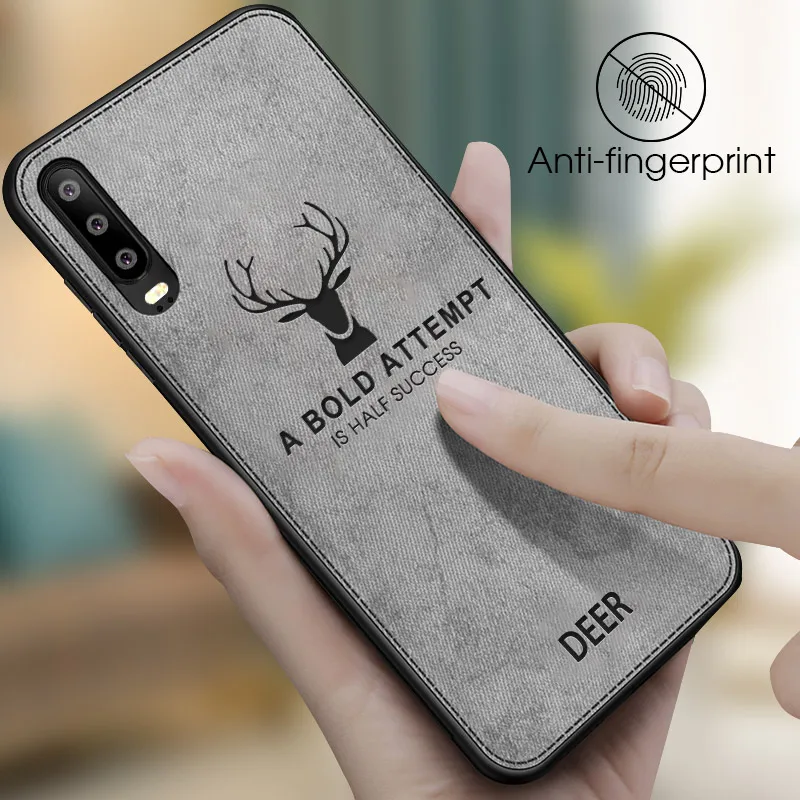 Чехлы для Huawei P30 P20 P10 Lite Mate 20 10 Pro Honor 8X Max 8C 8 View P Smart 2019 Nova 4 олень тканевый мягкий