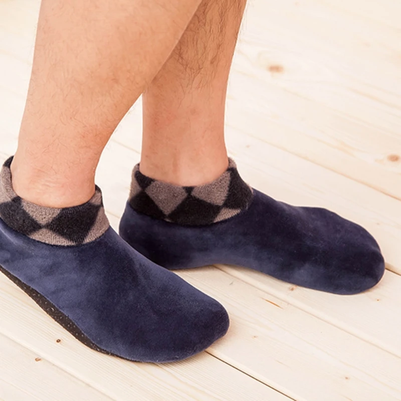 THINKTHENDO Men Thicken Winter Warm Boat Socks Non Slip Elastic Indoor Floor Socks Slipper
THINKTHENDO Men Thicken Winter Warm Boat Socks Non Slip Elastic Indoor Floor Socks Slipper