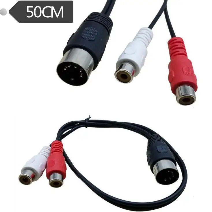 LBSC MIDI DIN 5P Male to 2 RCA Phono Female Socket Jack MF аудио кабель 0 5 м | Компьютеры и офис