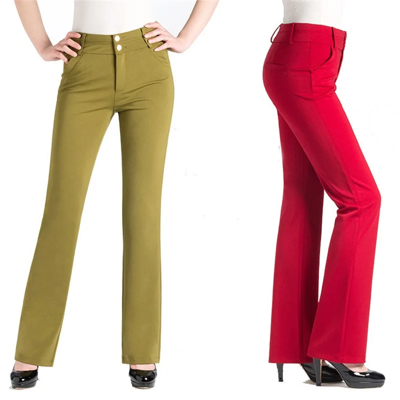 pants Women Trousers casual pants Spring Straight pants High waist flared pants Female Slim Pants Elastic Pantalones Mujer
pants Women Trousers casual pants Spring Straight pants High waist flared pants Female Slim Pants Elastic Pantalones Mujer