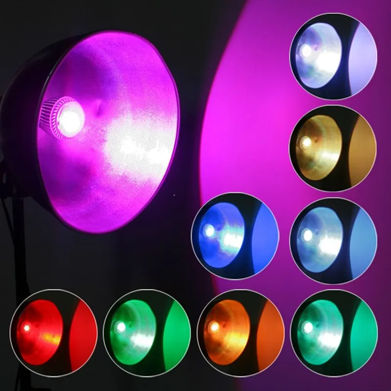 Светодиодная лампа E27 RGB 10 шт. 9 Вт 16 цветов переменный ток 110 В 220 230 для украшения