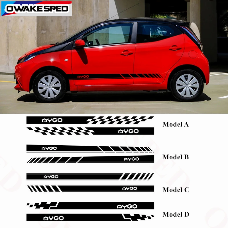 Racing Sport Stripes Car Door Side Skirt Stickers For Toyota AYGO 2014-2018 Auto Body Accessories Waterproof Decals
Racing Sport Stripes Car Door Side Skirt Stickers For Toyota AYGO 2014-2018 Auto Body Accessories Waterproof Decals