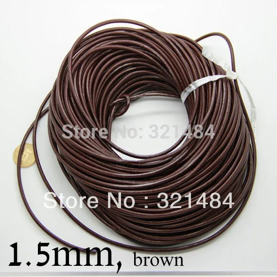 Brown colored 100m guniune real round leather cord 1.5mm leather strings ropes for jewelry making
Brown colored 100m guniune real round leather cord 1.5mm leather strings ropes for jewelry making