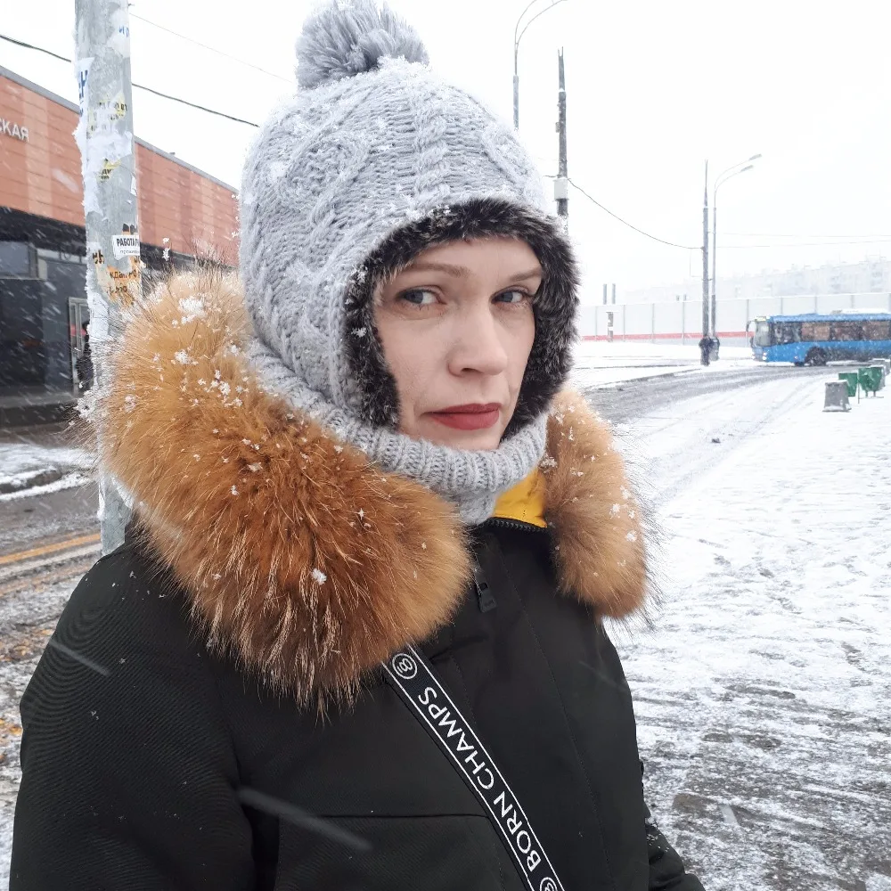FANCET женская зимняя шапка бомбер теплая шерстяная мягкая ушанка с помпоном