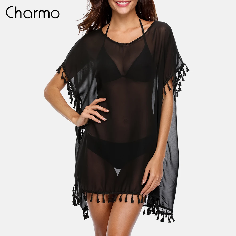 Charmo Women Cover-Up Beach Cover Up Kaftan Bikini Chiffon Tassel Striped Cover-Up Swimsuit Women Swimwear Sexy Bathing Suit
Charmo Women Cover-Up Beach Cover Up Kaftan Bikini Chiffon Tassel Striped Cover-Up Swimsuit Women Swimwear Sexy Bathing Suit