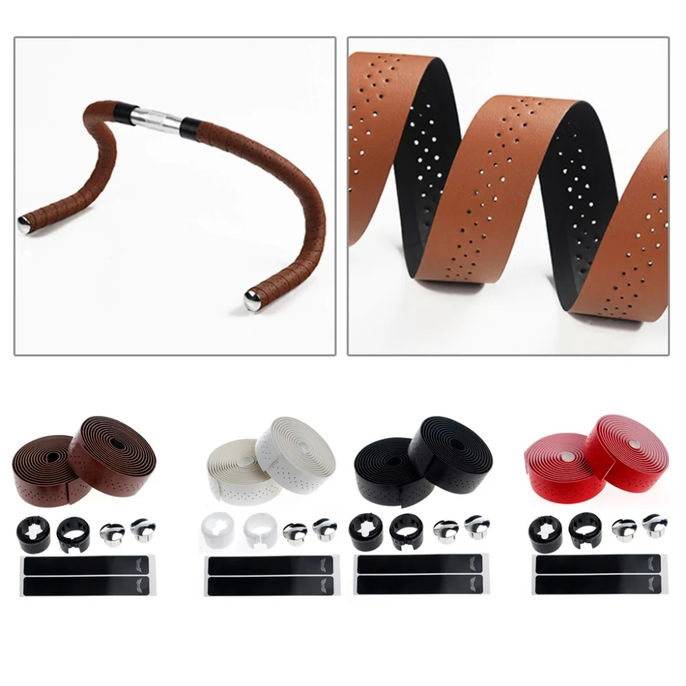 2 Pcs Bike Cycling Road Bike Sports Handlebar Tape Faux Leather Wrap +2 Bar Plug
2 Pcs Bike Cycling Road Bike Sports Handlebar Tape Faux Leather Wrap +2 Bar Plug