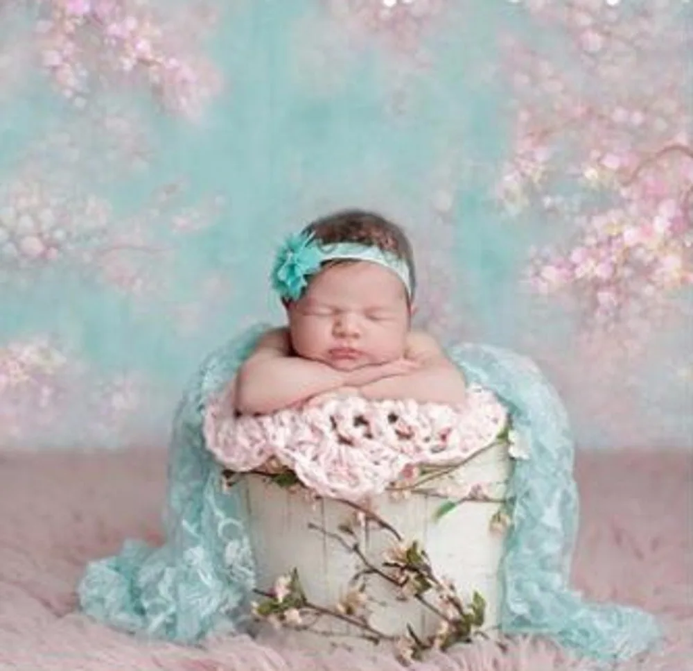 Newborn Baby Shower Photography Background Digital Printed Pink Flowers Turquoise Green Floral Backdrop for Photo Studio
Newborn Baby Shower Photography Background Digital Printed Pink Flowers Turquoise Green Floral Backdrop for Photo Studio