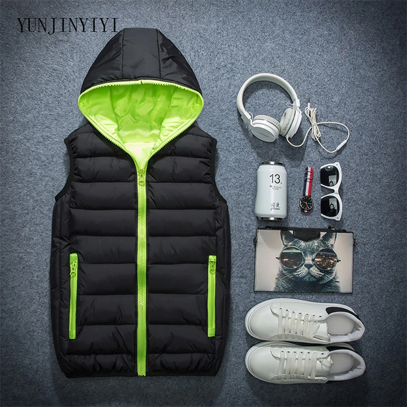 2018 new sleeveless jacket men's fashion warm hooded winter vest lightweight large size men's work vest boys vest
2018 new sleeveless jacket men's fashion warm hooded winter vest lightweight large size men's work vest boys vest