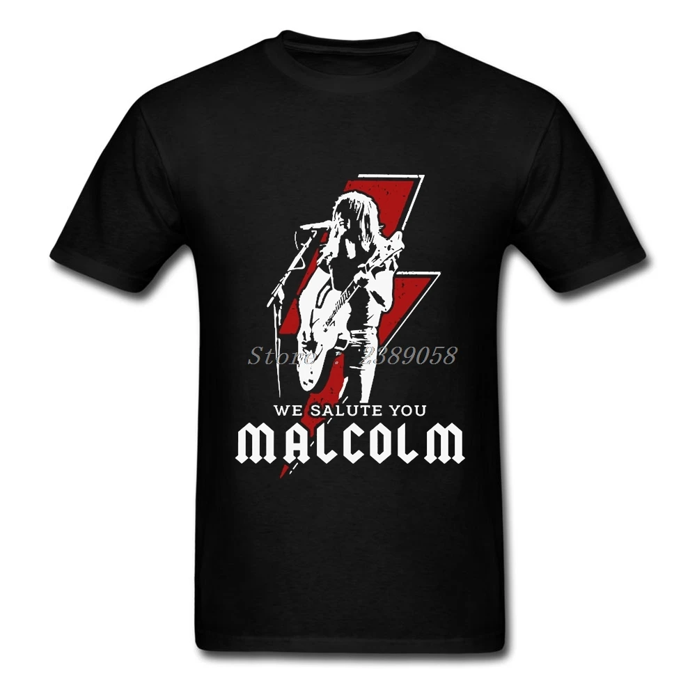 Модная брендовая мужская футболка с коротким рукавом Malcolm Young рубашка панк