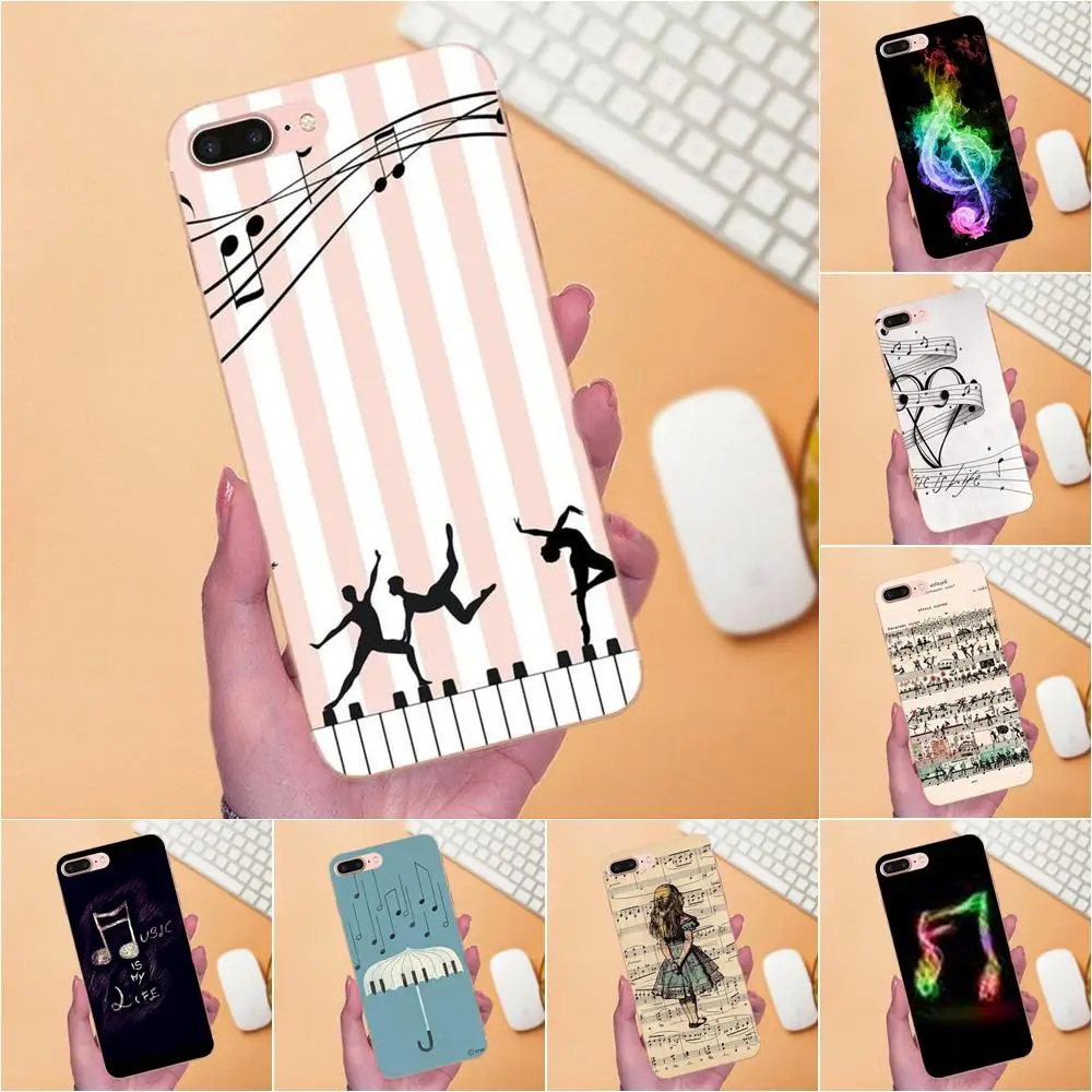 Мягкий чехол с надписью Love Music Note Piano Umbrella для Samsung Galaxy 5 8 9 S3 S4 S5 S6 S7 S8 S9 S10 mini Edge Plus