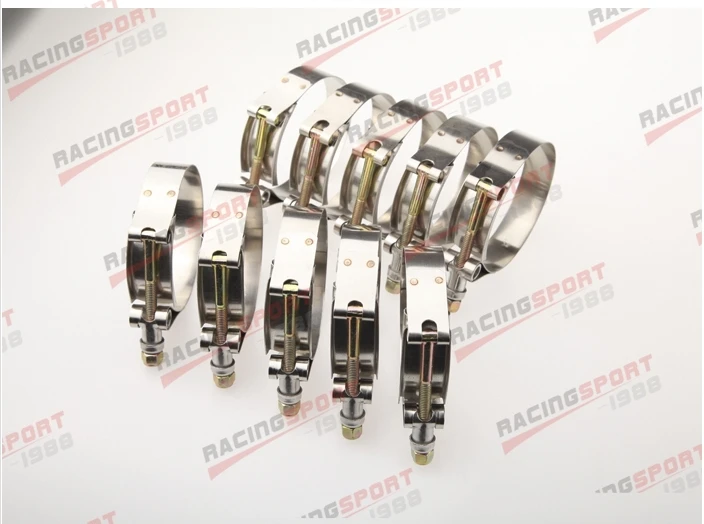 10PCS 3.25" inch Turbo Pipe Hose Coupler T-bolt Clamps Stainless Steel 86/94mm
10PCS 3.25" inch Turbo Pipe Hose Coupler T-bolt Clamps Stainless Steel 86/94mm