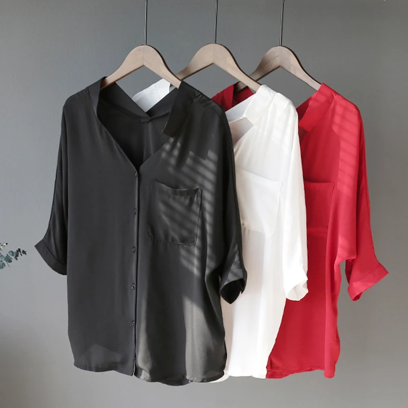 DASSWEI Fashion Chiffon Loose Blouses Shirts For Women 2022 Spring Summer Casual Solid Color Office Lady tops V-Neck Female Tops
DASSWEI Fashion Chiffon Loose Blouses Shirts For Women 2022 Spring Summer Casual Solid Color Office Lady tops V-Neck Female Tops