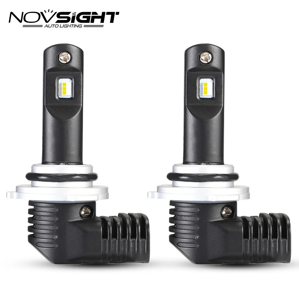 Фото NOVSIGHT Новый 2 шт мини светодиод машины Фары H4 H7 H11 9005 9006 HB3 HB4 50 Вт 10000LM 6500K белые