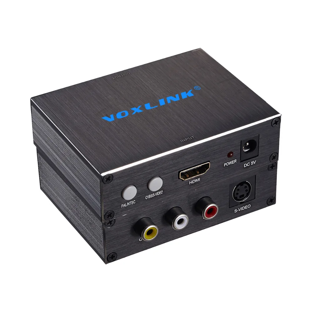 VOXLINK HDMI для композитного 3RCA AV S-Video R/L аудио-видео конвертер адаптер PAL/NTSC 720 P/1080 P