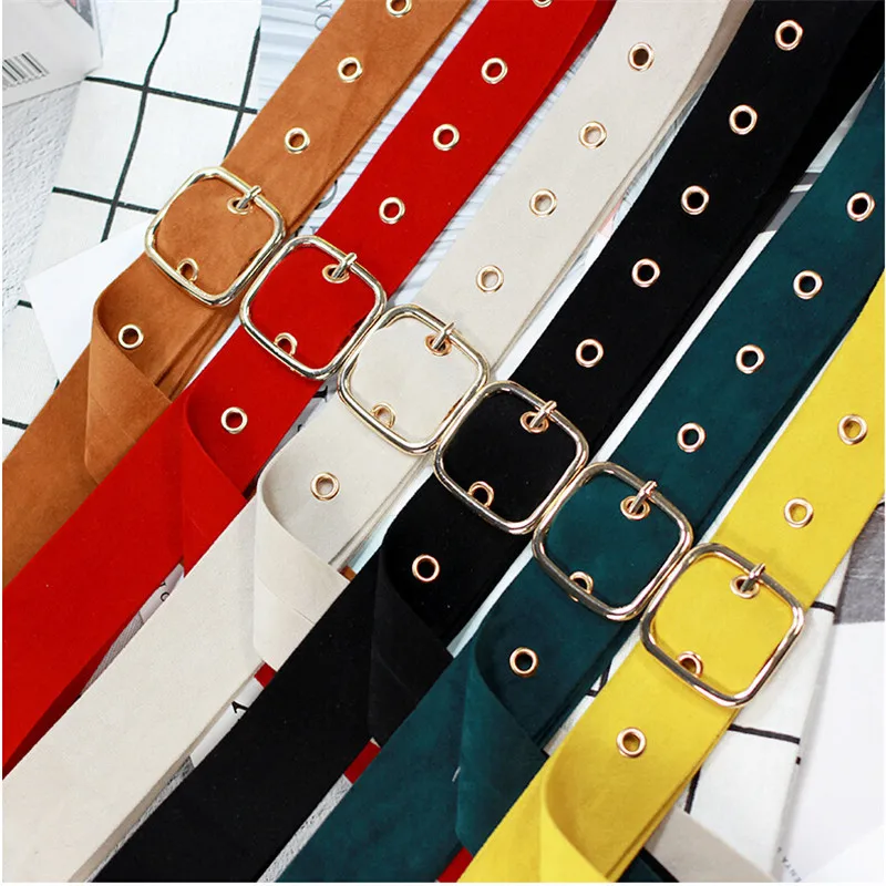 Long Velvet Belt Cloth Dress Belts Female Waistband Red gold Square Buckle Suede Hole Decorate Coat Sweater Belt Waist
Long Velvet Belt Cloth Dress Belts Female Waistband Red gold Square Buckle Suede Hole Decorate Coat Sweater Belt Waist