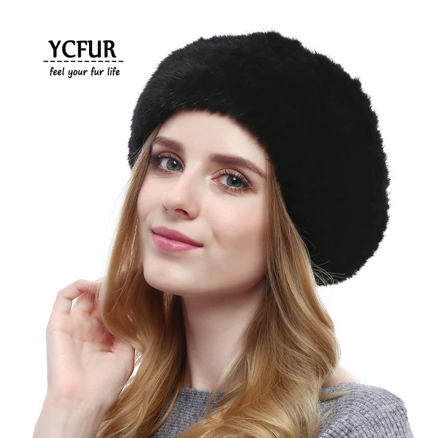 YCFUR Women's Berets Hats Winter Hand Knitted Genuine Mink Fur Cap Hat for Female Mink Hat Beret Lady
YCFUR Women's Berets Hats Winter Hand Knitted Genuine Mink Fur Cap Hat for Female Mink Hat Beret Lady