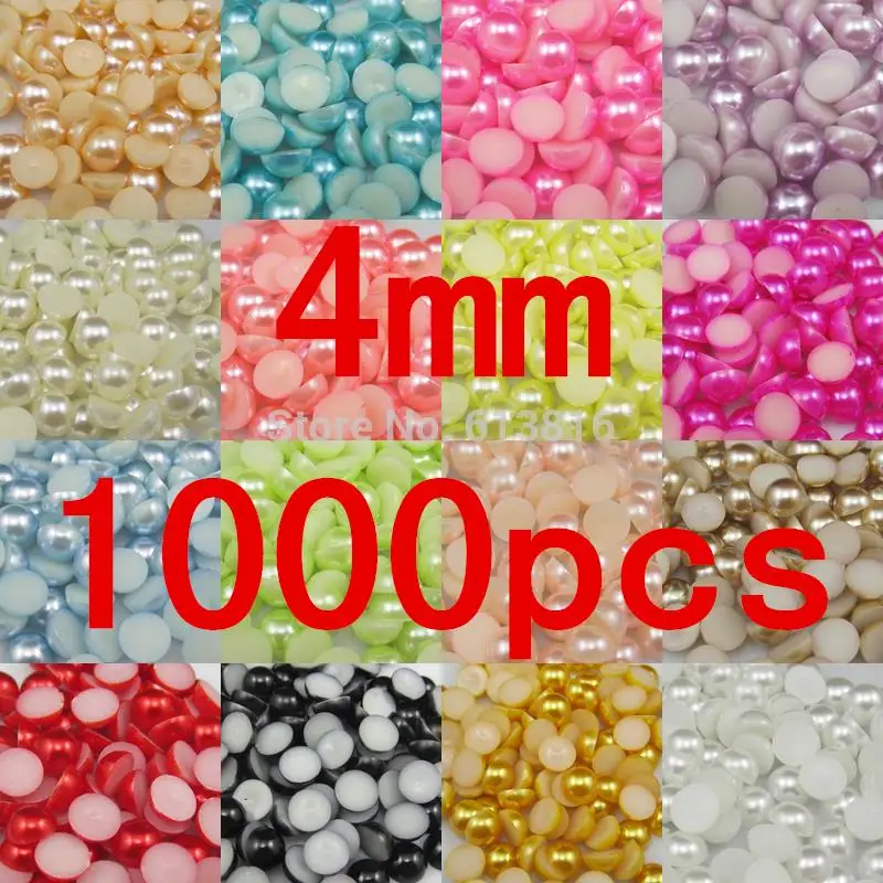 free shipping many colors resin half pearls round beads 4mm 1000pcs flat back beads nail art decorate diy
free shipping many colors resin half pearls round beads 4mm 1000pcs flat back beads nail art decorate diy