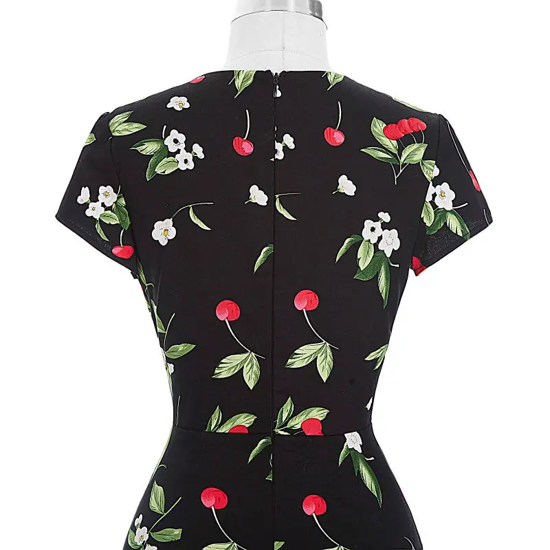 Mermaid Summer Dress Women Vestidos Cherry Print Sexy Short Party Club Dresses For Women Big Size Elegant Bodycon Vintage Dress 
Mermaid Summer Dress Women Vestidos Cherry Print Sexy Short Party Club Dresses For Women Big Size Elegant Bodycon Vintage Dress