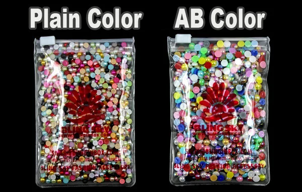 Полукруглые бусины разных цветов имитация плоского жемчуга из АБС пластика 2 мм 3