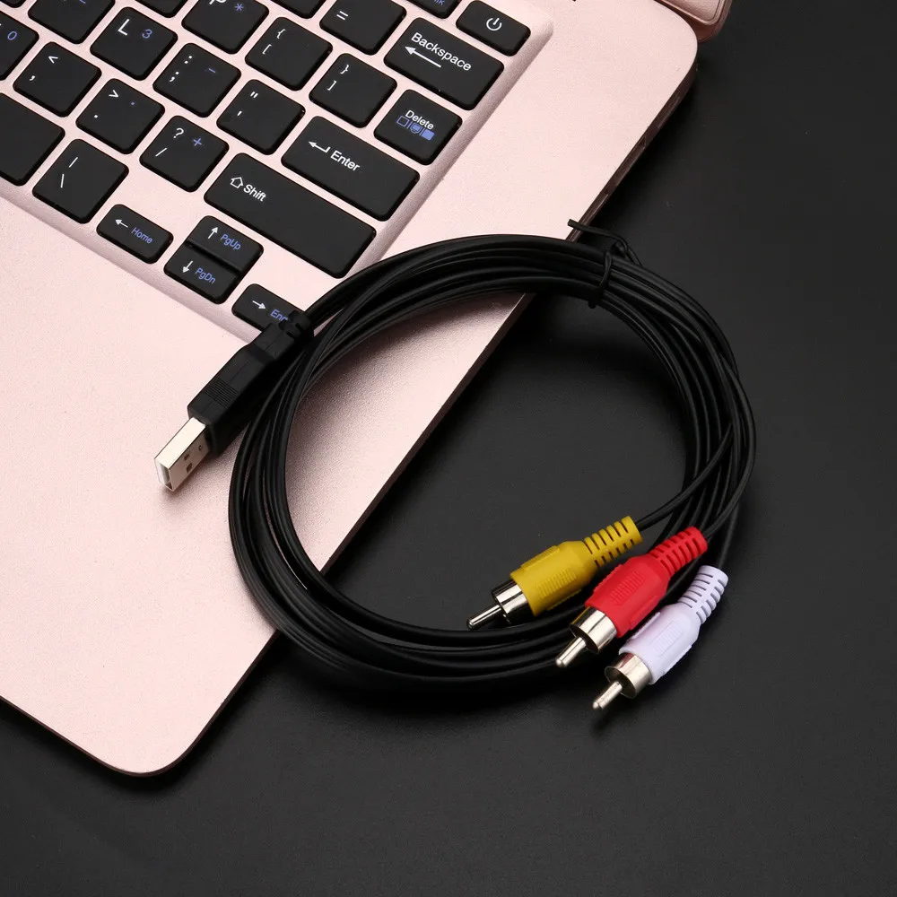 1 5 м/5 футов ТВ Видео линия USB штекер к 3 RCA AV аудио видео кабель адаптер для HD TV DVD