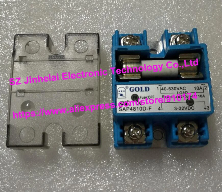 2pcs GOLD SAP4810D-F Authentic original Single-phase built-in fuse solid state relay 10A
2pcs GOLD SAP4810D-F Authentic original Single-phase built-in fuse solid state relay 10A
