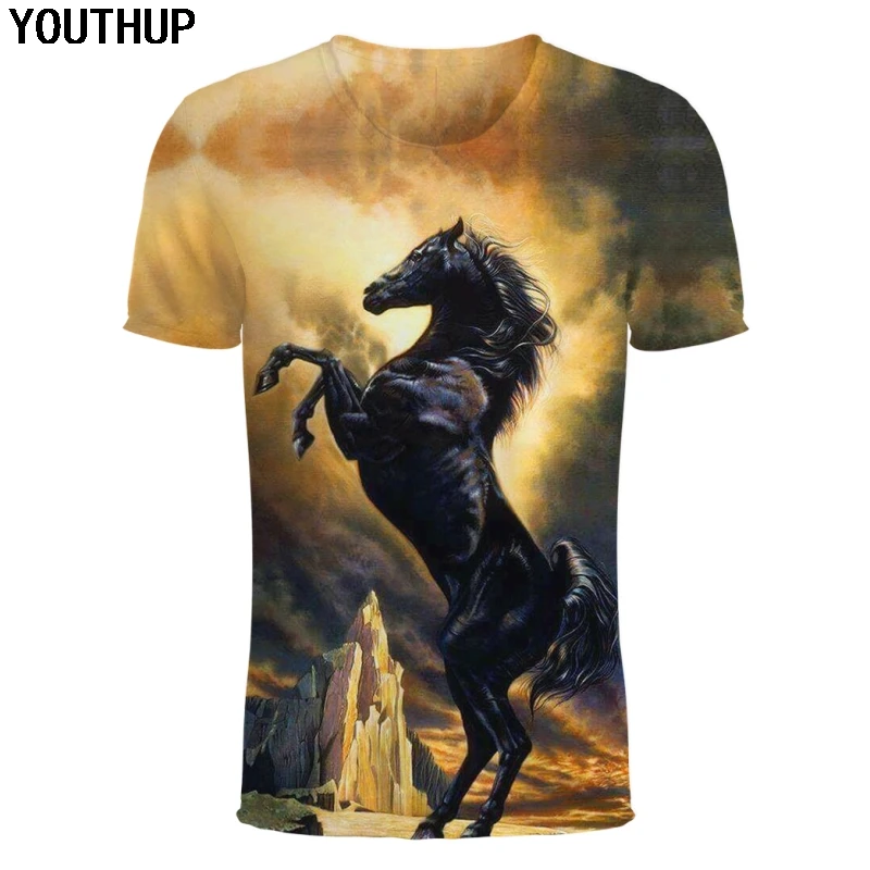 Мужские футболки YOUTHUP 2020 с 3d рисунком, модные летние мужские футболки с уникальным дизайном и принтом лошадей
Мужские футболки YOUTHUP 2020 с 3d рисунком, модные летние мужские футболки с уникальным дизайном и принтом лошадей
