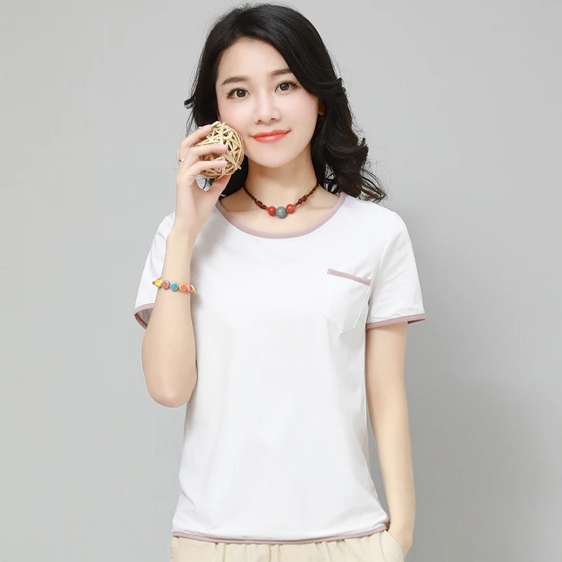 Cotton T-shirt Women's Short Sleeve Korean Version Loose Summer 2021 New Top Half Sleeve T-shirt Women's Summer Clothes
Cotton T-shirt Women's Short Sleeve Korean Version Loose Summer 2021 New Top Half Sleeve T-shirt Women's Summer Clothes